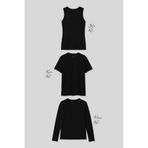 TOMMY LIFE Basic O Yaka 3’lü Paket Siyah Kadın T-Shirt