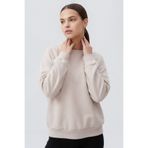 TOMMY LIFE Bej Basic O Yaka Oversize Kadın Sweatshirt - 97053