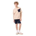 TOMMY LIFE Bej-Lacivert Pamuklu Oversize Fit Erkek Çocuk Eşofman Takımı, 8-9 Yaş