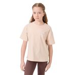 TOMMY LIFE Bej Pamuklu O Yaka Oversize Fit Baskılı Kız Çocuk T-Shirt, 9-10 Yaş