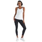 TOMMY LIFE Beyaz Çift Askılı Sırt Detaylı Standart Kalıp Kadın Spor Atlet, XL
