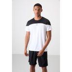 Tommy Life Beyaz Nefes Alan Dokulu İnce Esnek Standart Fit Erkek Performans T-Shirt - 88386 - XL