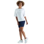 TOMMY LIFE Beyaz O Yaka Baskı Detaylı Oversize Kısa Kol Kadın T-Shirt, S Beden