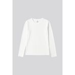 TOMMY LIFE Beyaz O Yaka Standart Fit Uzun Kollu Basic Kadın T-Shirt - 97312