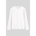 TOMMY LIFE Beyaz Standart Fit Basic O Yaka Uzun Kollu İnce Erkek T-Shirt- 87997