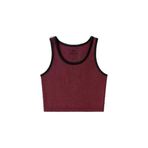 TOMMY LIFE Bordo Spor Büstiyer, Crop Top, Dar Kalıp, U Yaka, XS Beden