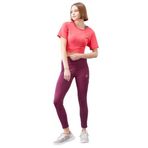 TOMMY LIFE Bordo Yüksek Bel Toparlayıcı Slim Fit Dar Paça Kadın Tayt, XS