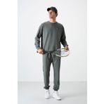 TOMMY LIFE Çağla Casual O Yaka Lastik Paça Pamuklu Erkek Oversize Eşofman Takımı - 85120