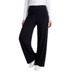 TOMMY LIFE Comfort Fit Geniş Paça Korsajlı Palazzo Pantolon, M, T18BY-94681, Siyah, Kadın