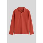 TOMMY LIFE Coral Polo Yaka Basic Uzun Kollu Erkek Çocuk T-Shirt - 11170