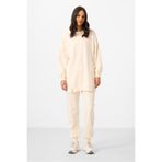 TOMMY LIFE Ekru O Yaka Basic Oversize Kadın Eşofman Tunik Takım - 95347