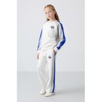 TOMMY LIFE Ekru O Yaka Geniş Paça Standart Fit Baskılı Kız Çocuk Eşofman Takım, 10-11 Yaş