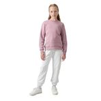 TOMMY LIFE Ekru Pamuklu İçi Tüylü Yumuşak Dokulu Standart Fit Nakışlı Kız Çocuk Eşofman Altı, 10-11 Yaş