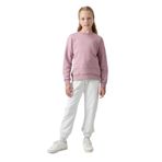 TOMMY LIFE Ekru Pamuklu İçi Tüylü Yumuşak Dokulu Standart Fit Nakışlı Kız Çocuk Eşofman Altı, 7-8 Yaş