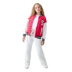 TOMMY LIFE Ekru Pamuklu İçi Tüylü Yumuşak Dokulu Standart Fit Nakışlı Kız Çocuk Eşofman Altı