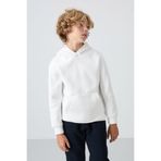 TOMMY LIFE Ekru Pamuklu Kalın Içi Tüylü Yumuşak Dokulu Standart Fit Baskılı Erkek Çocuk Sweatshirt - 11215