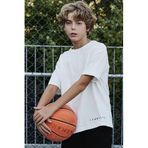 TOMMY LIFE Ekru Pamuklu Yumuşak Dokulu Oversize Basic Erkek Çocuk T-Shirt, 12-13 Yaş