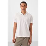 Tommy Life Ekru Standart Kalıp Basic Polo Yaka Erkek T-Shirt - 87748 - XL