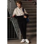 TOMMY LIFE Erkek Çocuk Eşofman Takımı, Bej-Siyah, Pamuklu, Standart Fit, 9-10 Yaş