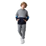 Tommy Life Erkek Çocuk Eşofman Takımı, Gri Melanj, Pamuklu, Kalın İçi Tüylü, Standart Fit, Nakışlı, 10-11 Yaş