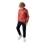 TOMMY LIFE Erkek Çocuk Eşofman Takımı, Kiremit-Lacivert, Pamuklu, Standart Fit, Baskılı, 11-12 Yaş