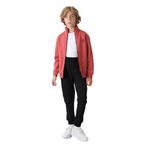 TOMMY LIFE Erkek Çocuk Eşofman Takımı, Kiremit-Siyah, Pamuklu, Kalın İçi Tüylü, Standart Fit, Nakışlı, 11-12 Yaş