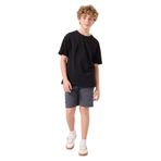 TOMMY LIFE Erkek Çocuk Eşofman Takımı, Siyah-Gri, Pamuklu, Oversize Fit, 11-12 Yaş