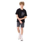 TOMMY LIFE Erkek Çocuk Eşofman Takımı, Siyah-Gri, Pamuklu, Oversize Fit, 13-14 Yaş