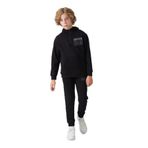 TOMMY LIFE Erkek Çocuk Eşofman Takımı, Siyah, Pamuklu, Kalın İçi Tüylü, Standart Fit, 7-8 Yaş