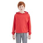 Tommy Life Erkek Çocuk Kapüşonlu Basic Sweatshirt, Kırmızı, 8-9 Yaş