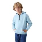 TOMMY LIFE Erkek Çocuk Kapüşonlu Sweatshirt, Açık Mavi, Pamuklu, Kalın İçi Tüylü, Standart Fit, 10-11 Yaş