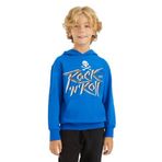 TOMMY LIFE Erkek Çocuk Kapüşonlu Sweatshirt, Saks, Kanguru Cepli, Yazı Baskılı, 7-10 Yaş