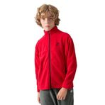 TOMMY LIFE Erkek Çocuk Kırmızı Polar Sweatshirt, Dik Yaka, Fermuarlı, 8-9 Yaş