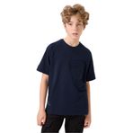 TOMMY LIFE Erkek Çocuk T-Shirt, Lacivert, Pamuklu Yumuşak Dokulu, Oversize Cep Detaylı, 9-10 Yaş