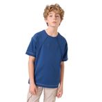 TOMMY LIFE Erkek Çocuk T-Shirt, Parlament Rengi, Pamuklu Yumuşak Dokulu Oversize Baskılı, 9-10 Yaş