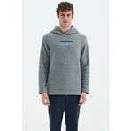 Tommy Life Erkek Kapşonlu Sweat Antrasit ART-88301