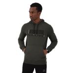 TOMMY LIFE Erkek Kapüşonlu Sweatshirt, Haki, Nakışlı Kanguru Cep, Standart Kalıp, 2XL Beden