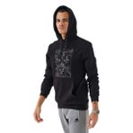 TOMMY LIFE Erkek Kapüşonlu Sweatshirt, Kamuflaj Desen Baskılı, Standart Kalıp, Siyah