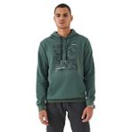 TOMMY LIFE Erkek Kapüşonlu Sweatshirt, Kamuflaj Desen Baskılı, Standart Kalıp, Yeşil, S Beden