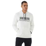 TOMMY LIFE Erkek Kapüşonlu Sweatshirt, Kanguru Cep, Nakışlı, Ekru, 2XL