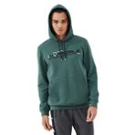 TOMMY LIFE Erkek Kapüşonlu Sweatshirt, Kanguru Cep, Standart Kalıp, Yeşil, 2XL