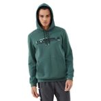TOMMY LIFE Erkek Kapüşonlu Sweatshirt, Kanguru Cep, Standart Kalıp, Yeşil, S Beden