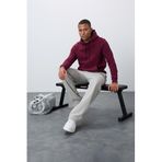 TOMMY LIFE Erkek Kapüşonlu Sweatshirt, Pamuklu, Kalın İçi Tüylü, Yumuşak Dokulu, Comfort Fit, Nakışlı, Erguvan, 2XL