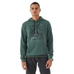 TOMMY LIFE Erkek Kapüşonlu Sweatshirt, Yeşil Kamuflaj Desen Baskılı, Standart Kalıp, 2XL Beden