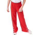 TOMMY LIFE Fiesta Geniş Paça Çıt Çıt Detaylı Kız Çocuk Palazzo Pantolon, Kırmızı, 13-14 Yaş