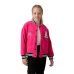TOMMY LIFE Fuşya Nakışlı Polar Kız Çocuk Kolej Ceketi, 8-9 Yaş
