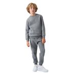 TOMMY LIFE Gri Melanj Pamuklu Kalın İçi Tüylü Standart Fit Nakışlı Erkek Çocuk Eşofman Takımı, 12-13 Yaş