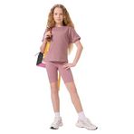 TOMMY LIFE Gül Kurusu Pamuklu O Yaka Oversize Fit Basic Kız Çocuk T-Shirt, 12-13 Yaş