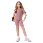 TOMMY LIFE Gül Kurusu Pamuklu O Yaka Oversize Fit Basic Kız Çocuk T-Shirt, 8-9 Yaş
