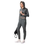 TOMMY LIFE Haki Kapüşonlu, Fermuarlı Paça, Çift Cepli Kadın Eşofman Takım, XL